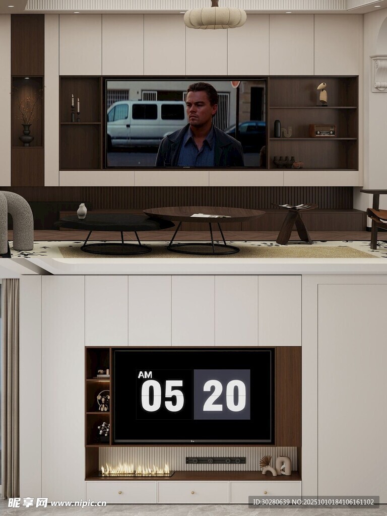 电视背景墙 客厅效果图 电视墙