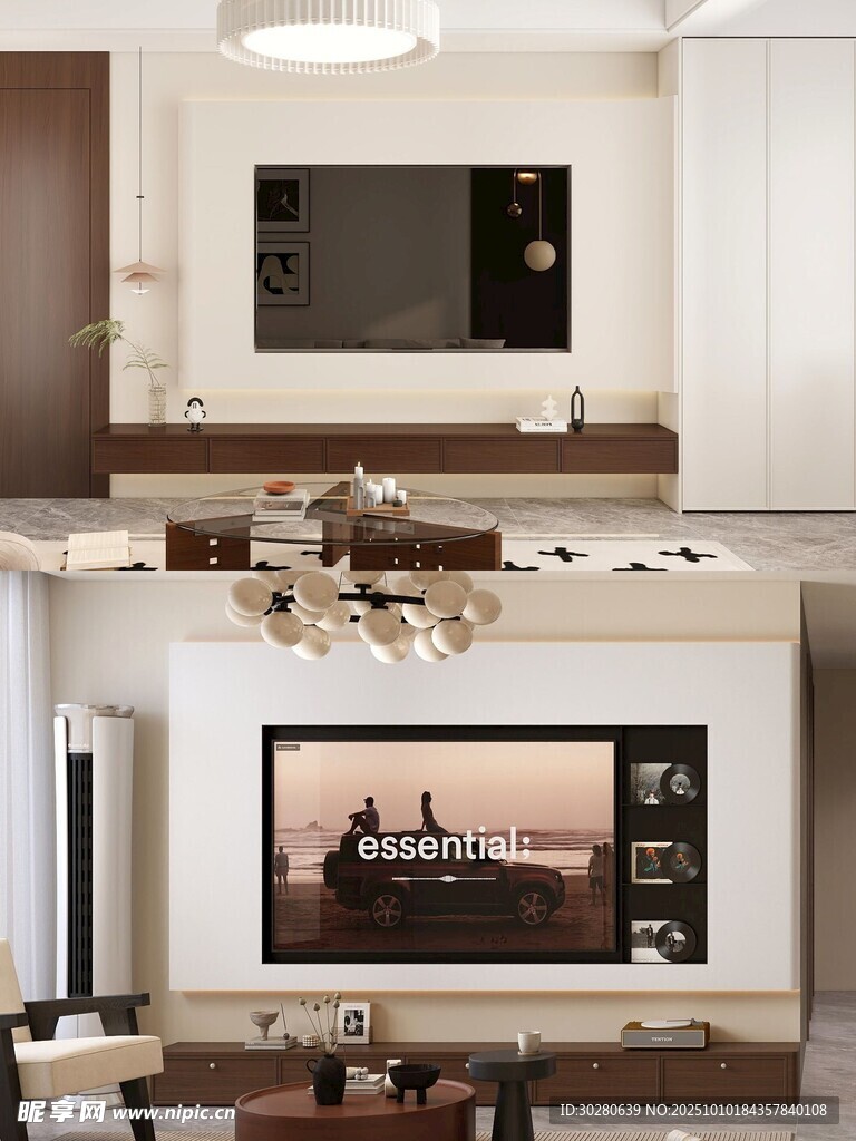 电视背景墙 客厅效果图 电视墙