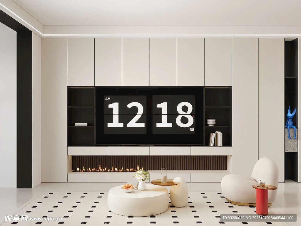 电视背景墙 客厅效果图 电视墙