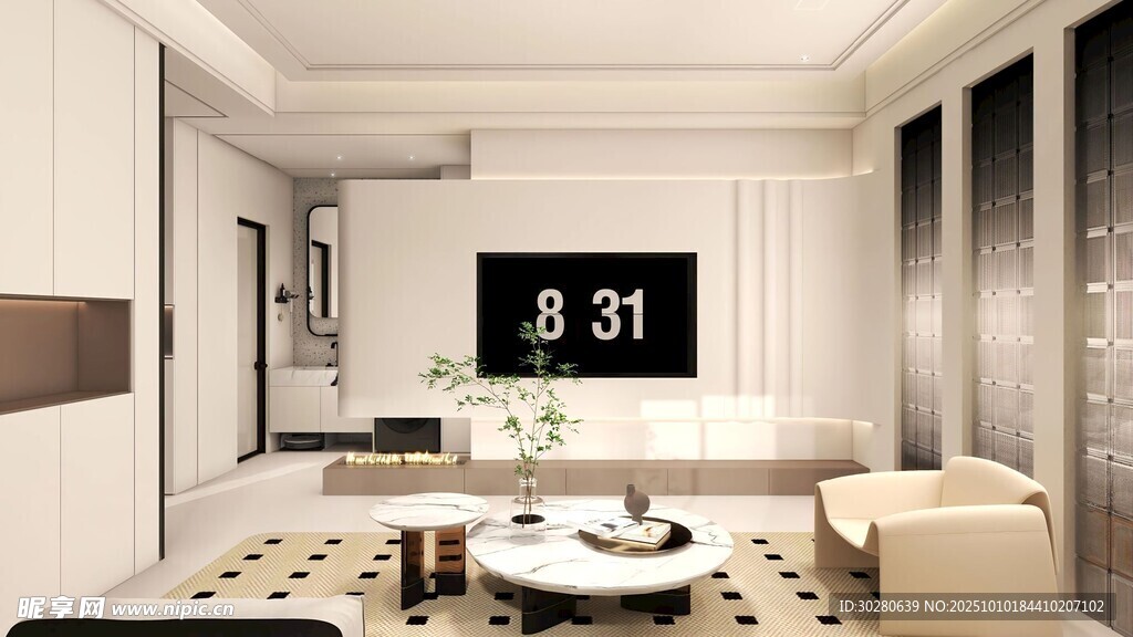 电视背景墙 客厅效果图 电视墙