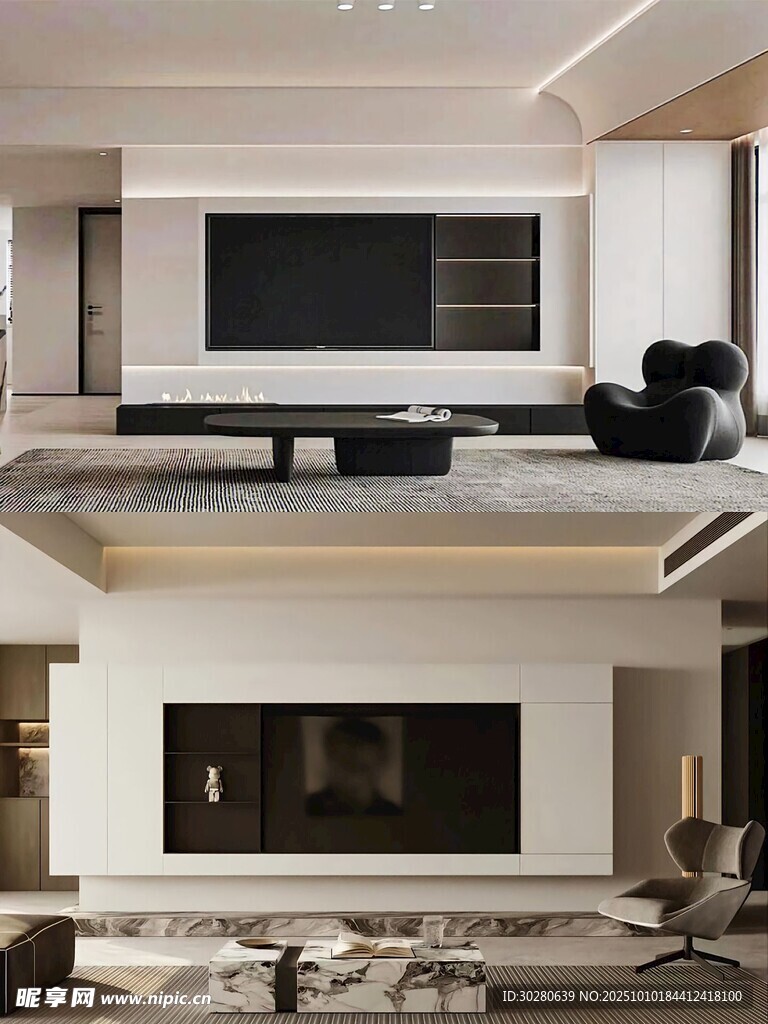 电视背景墙 客厅效果图 电视墙