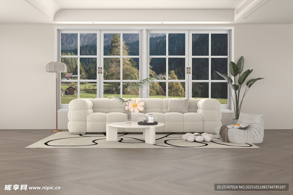 现代简约风客厅室内场景