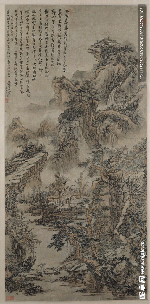 古代山水人物绘画作品
