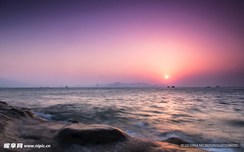 海边日落