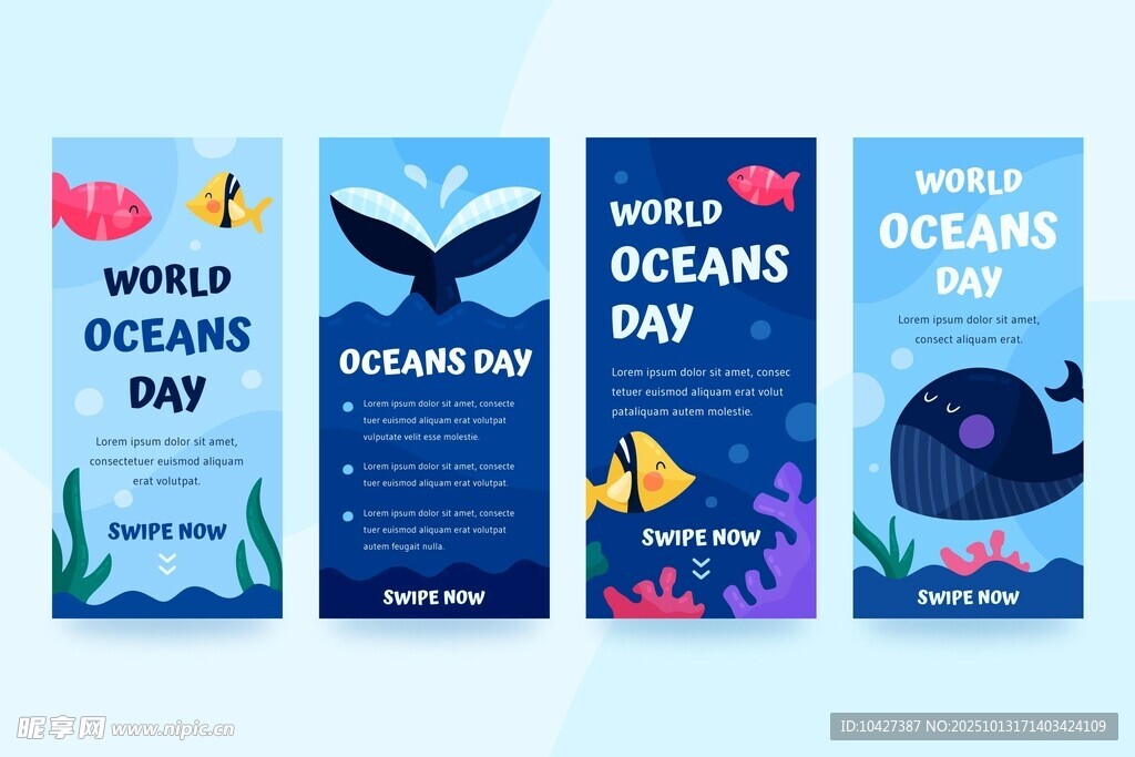 海洋日宣传海报设计