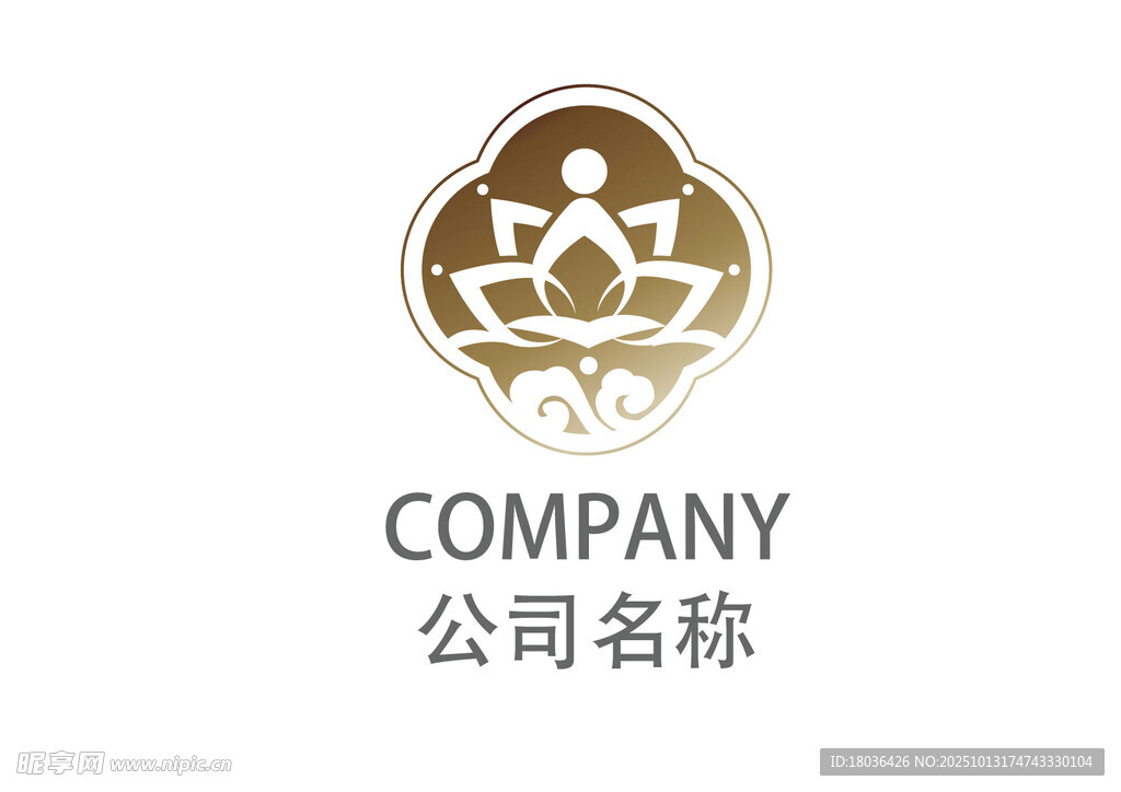 按摩养生足疗SPA瑜伽标志设计