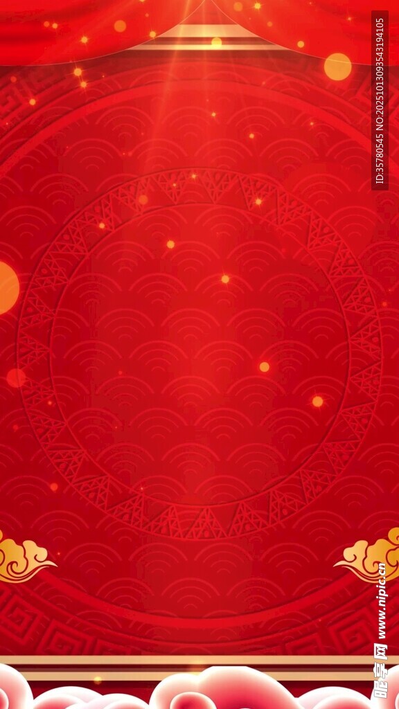 喜庆红色舞台背景图