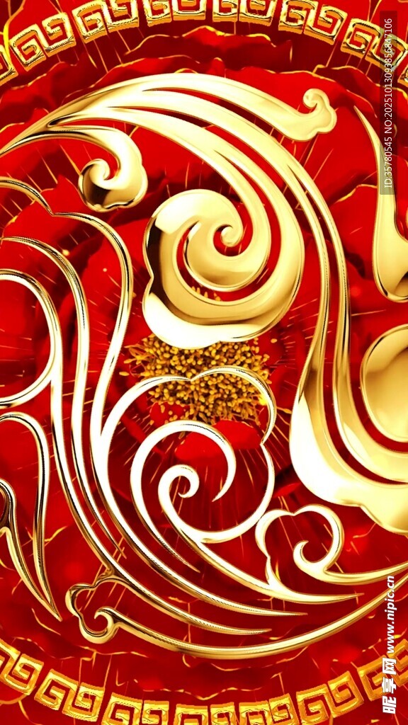 中式传统凤凰纹饰图案