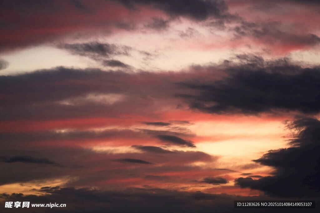 绚丽晚霞天空美景