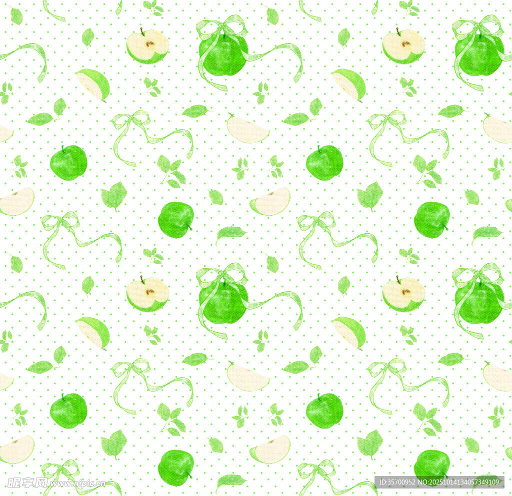 清新绿色果蔬图案背景