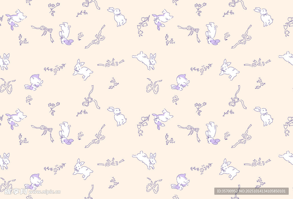 淡紫色花卉图案背景纹理