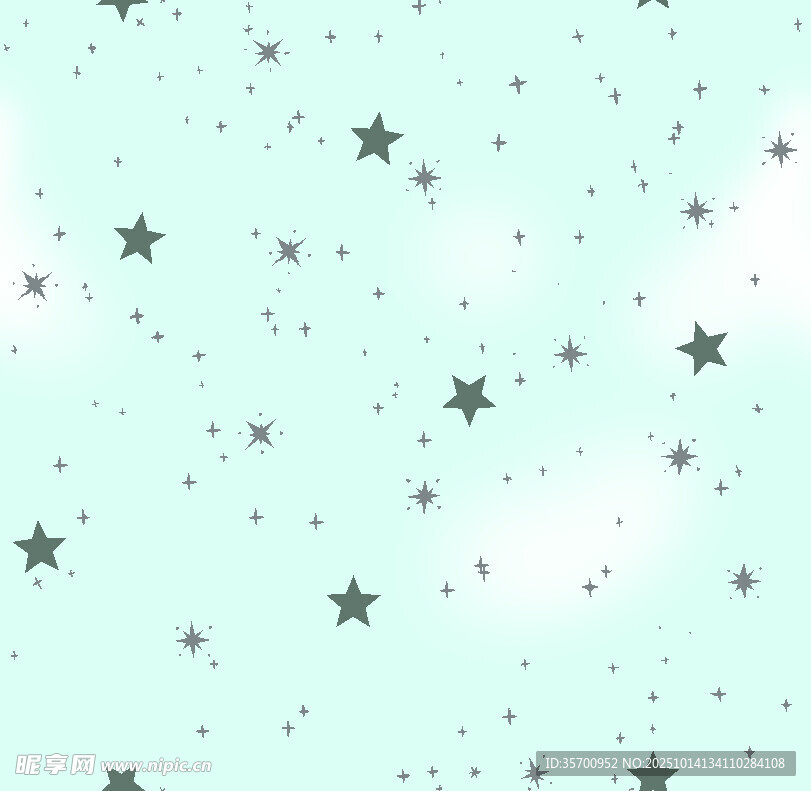 淡蓝背景星星图案 扎染