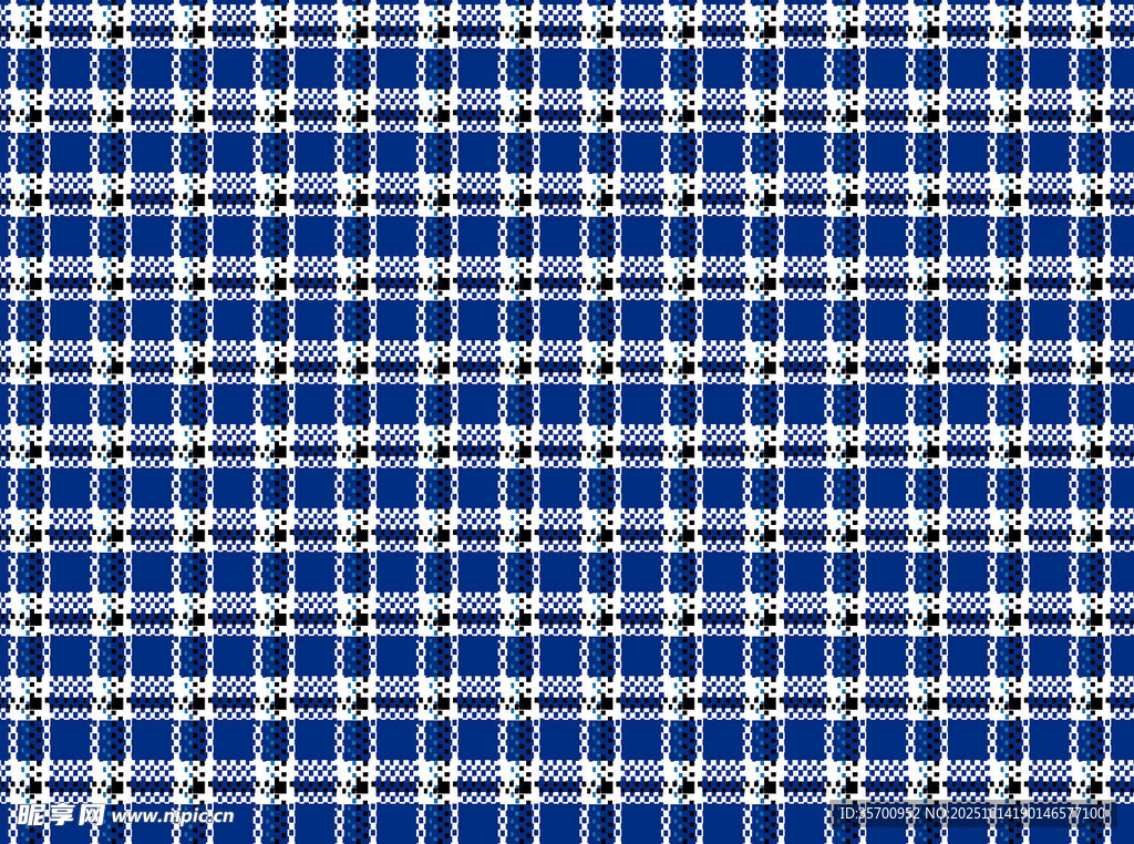 蓝白黑像素拼接图案