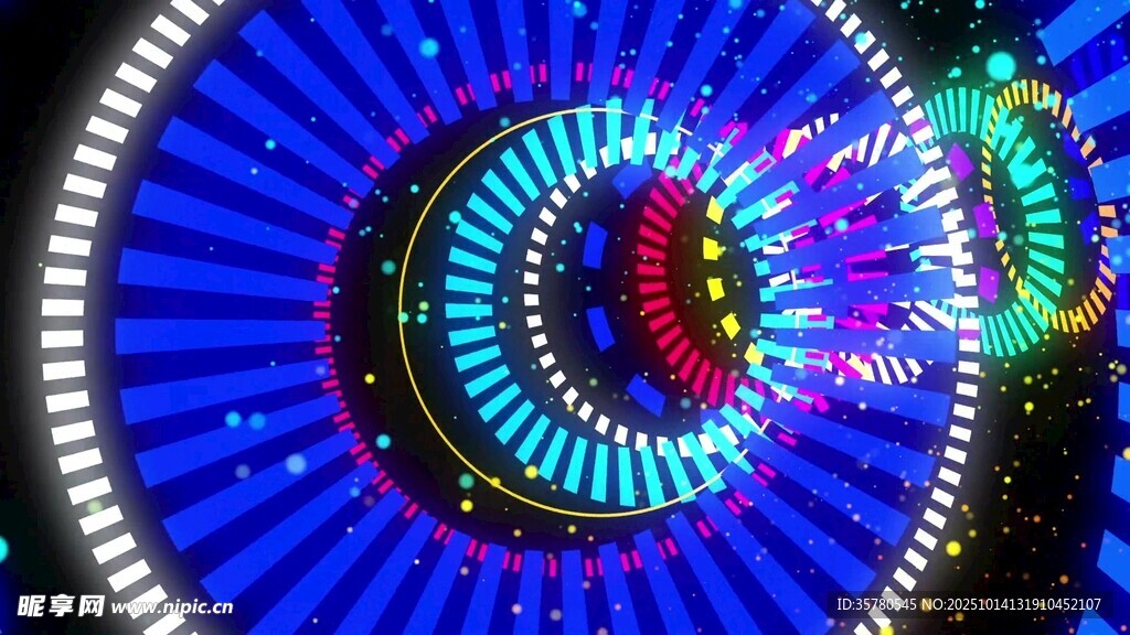 绚丽多彩的旋转灯光装置