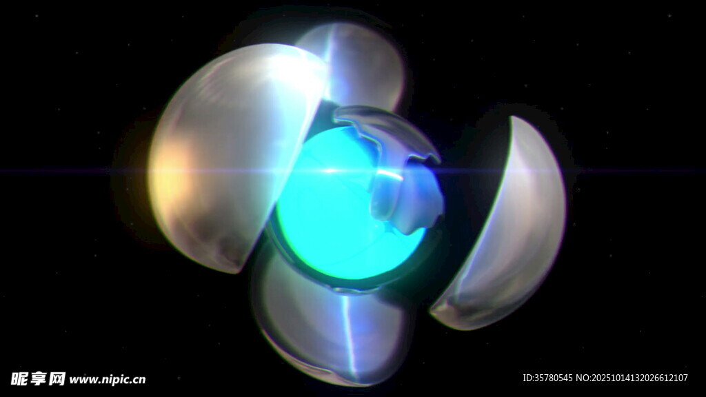 抽象球体光影艺术画面