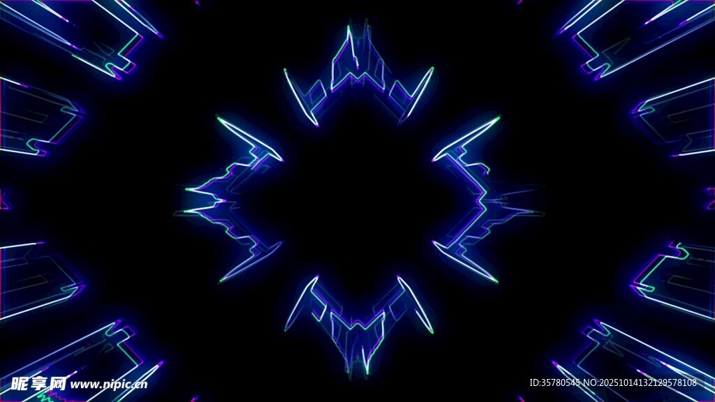 蓝色炫光星形图案