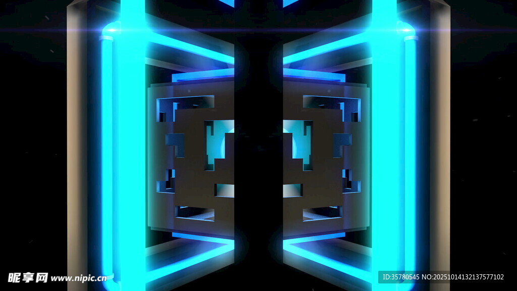 炫酷蓝光科技感服务器