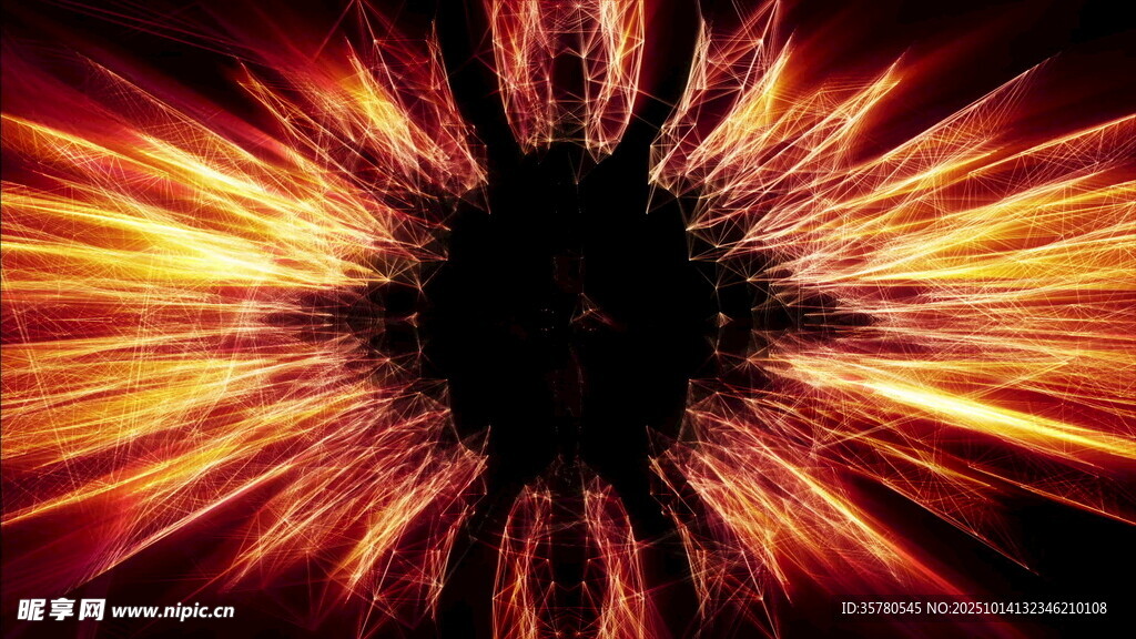 炫彩放射状光芒背景图