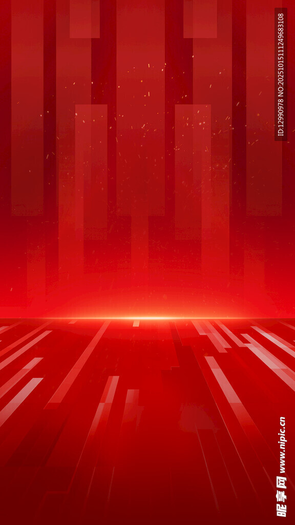 红色科技感光线背景画面