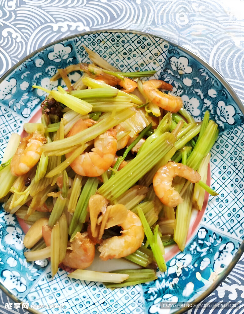 虾仁炒芹菜