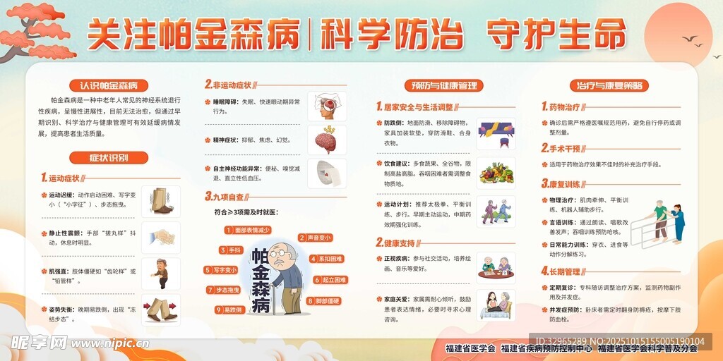 帕金森病 科学防治守护生宣传栏