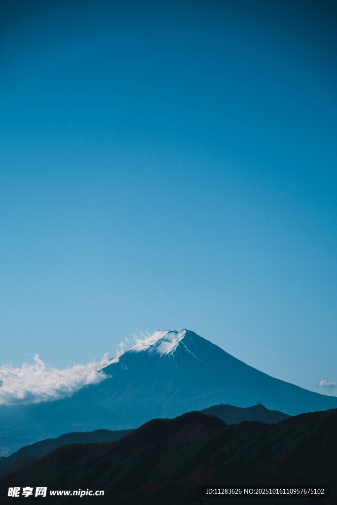 壮丽富士山远景