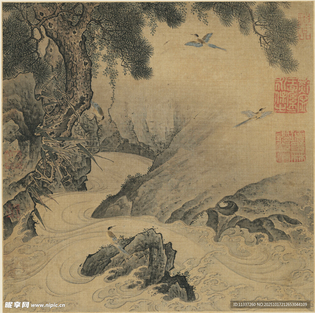 古意山水间的逸趣场景