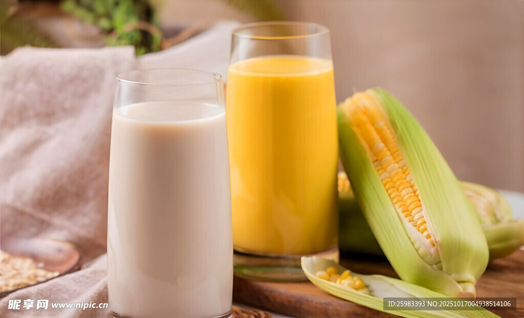 玉米汁与牛奶