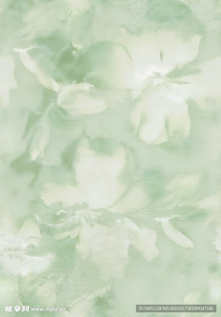 淡绿色花卉抽象背景图
