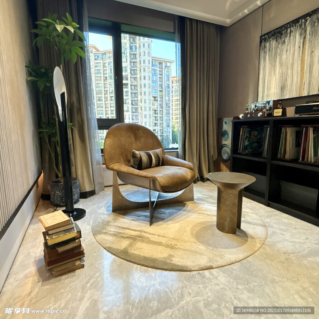 现代简约风客厅休闲角落