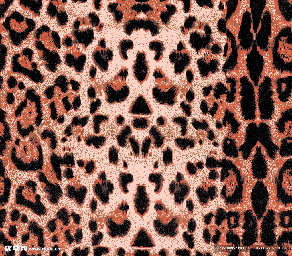 豹纹图案纹理背景图