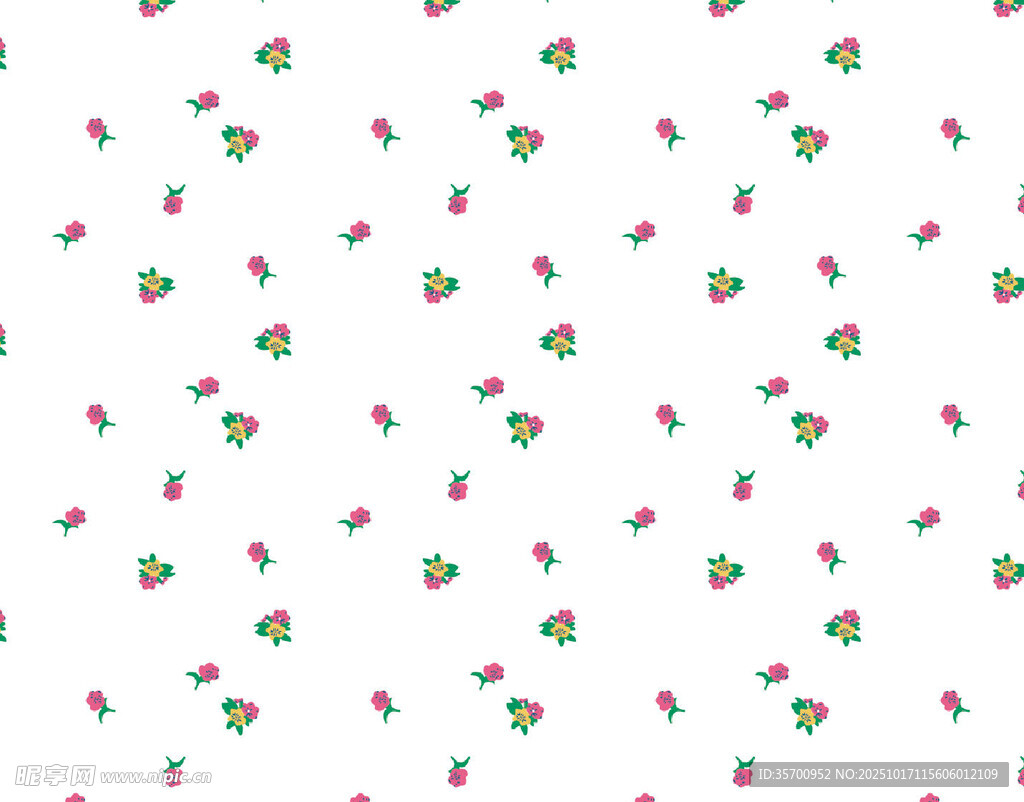 紫色小花图案设计元素