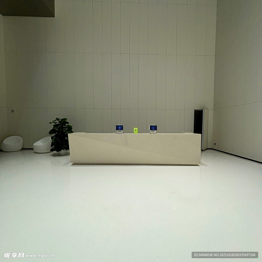 简约现代室内接待台场景