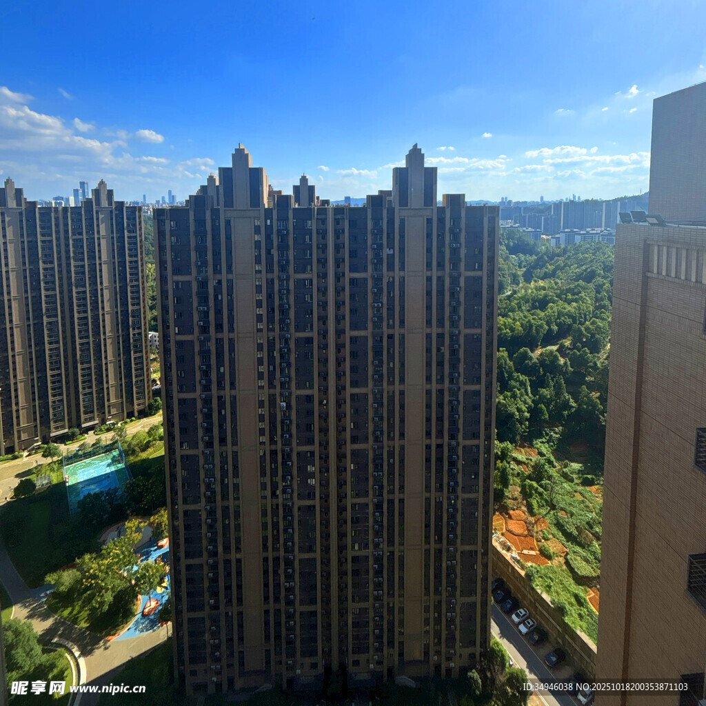 高层住宅区景观俯瞰