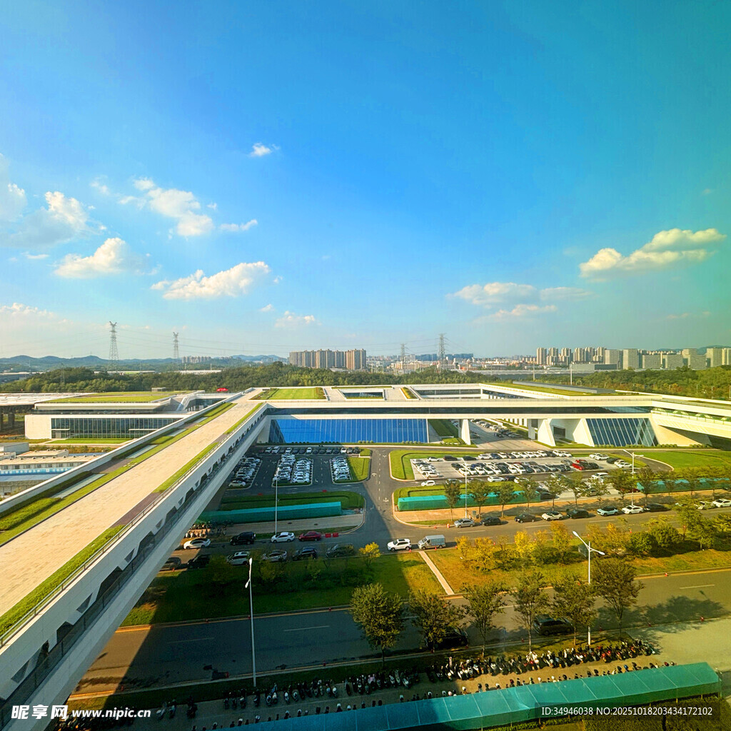 城市高架桥及周边景观