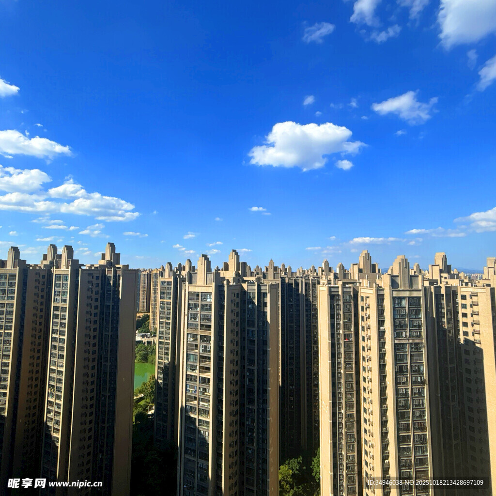 高楼林立的城市天际线