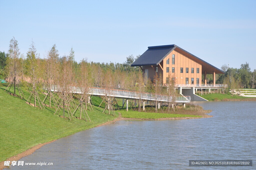 北京朝阳坝河景观