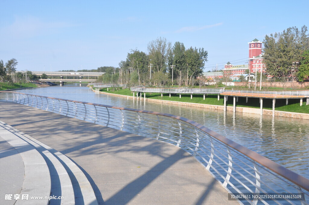 河畔风光宁静河岸景致