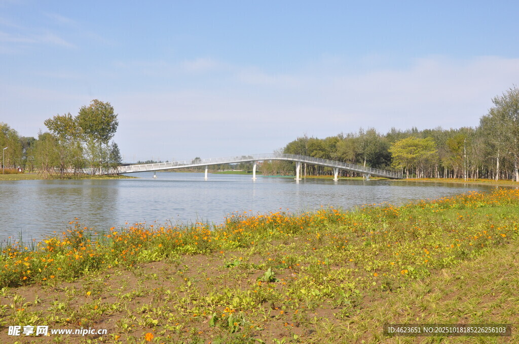 北京朝阳坝河景观