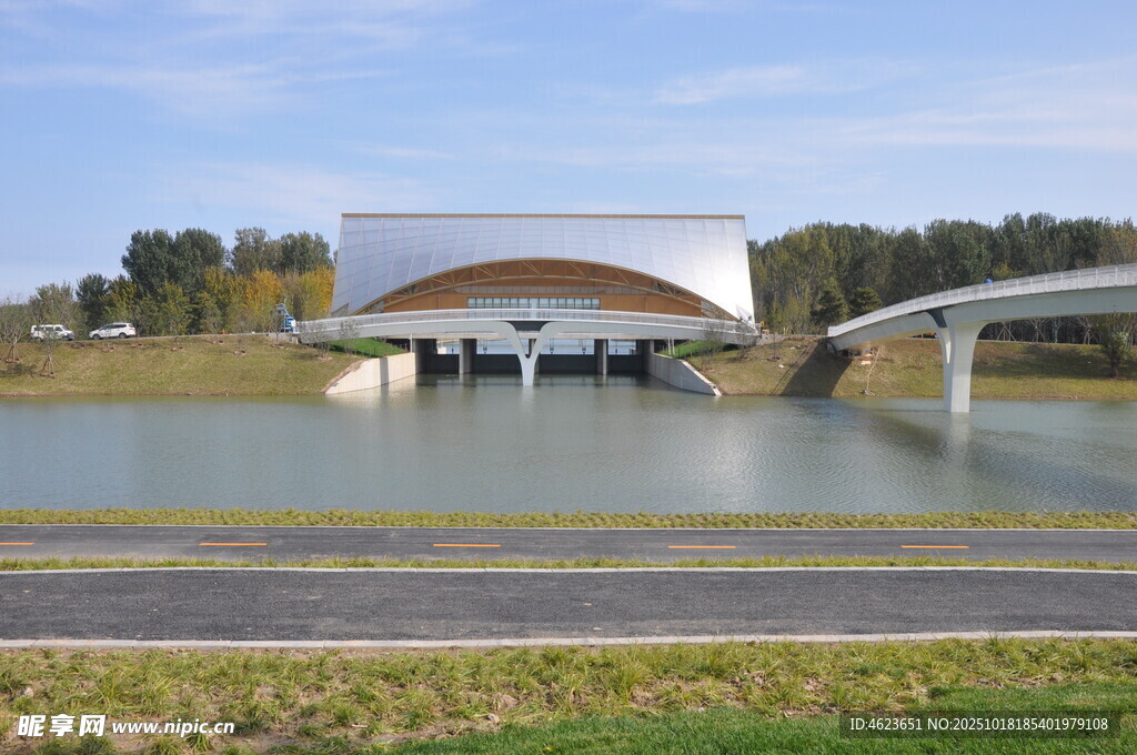 北京朝阳坝河景观