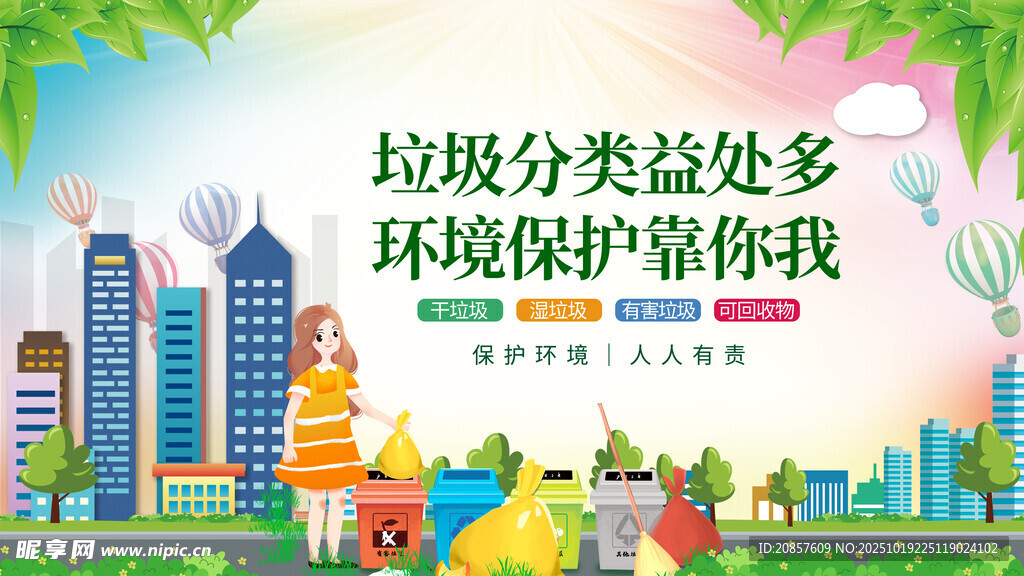 垃圾分类与城市环保图景