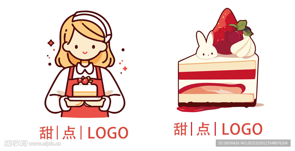 可爱女孩与美味草莓蛋糕