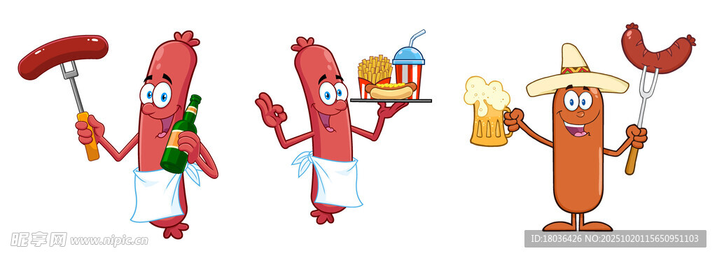 欢乐香肠卡通形象大集合