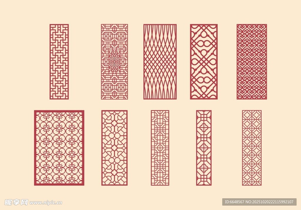 中式镂空雕花隔断