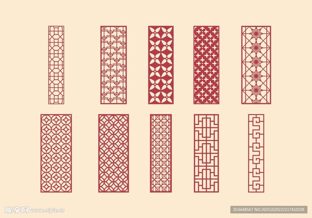 中式镂空雕花隔断