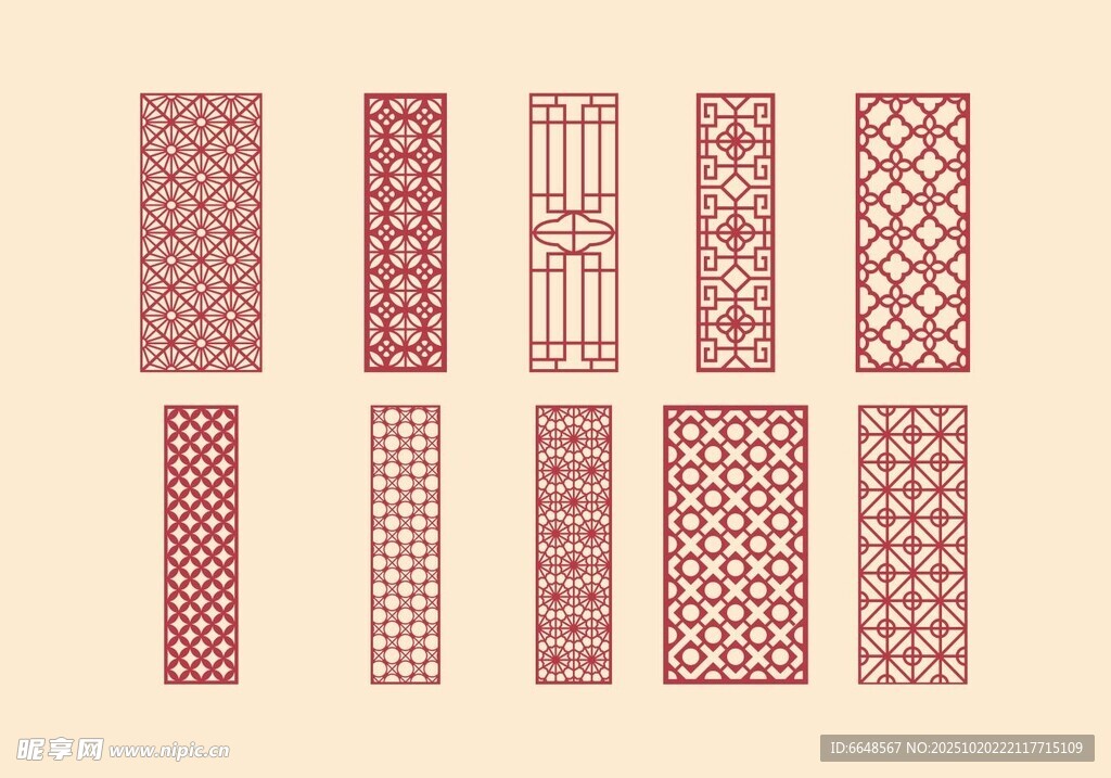 中式镂空雕花隔断