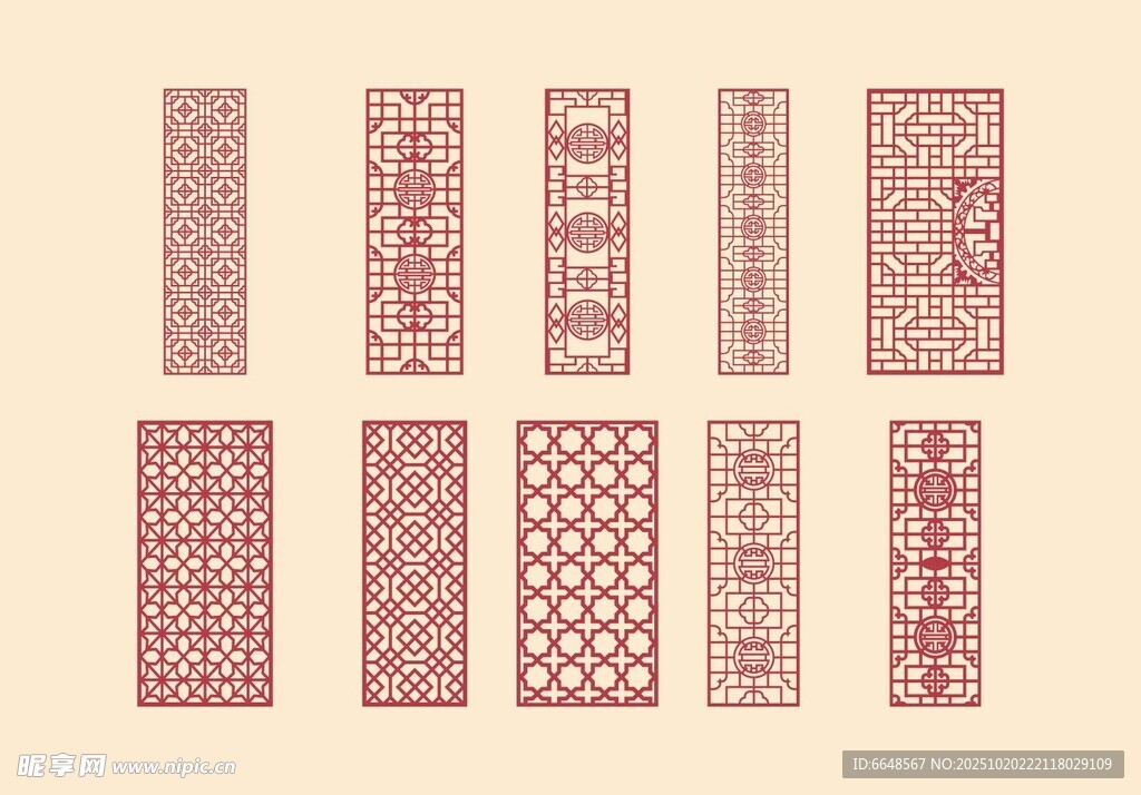中式镂空雕花隔断