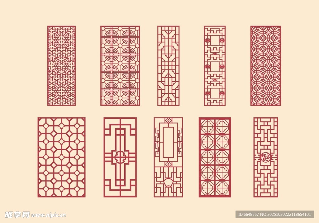 中式镂空雕花隔断