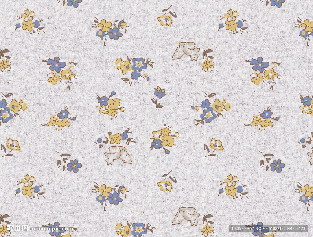 灰色底花朵小碎花