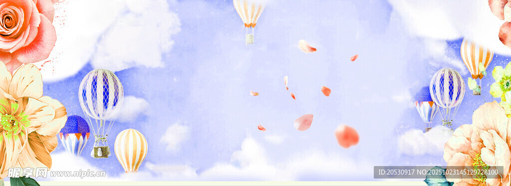 梦幻海底花卉背景图